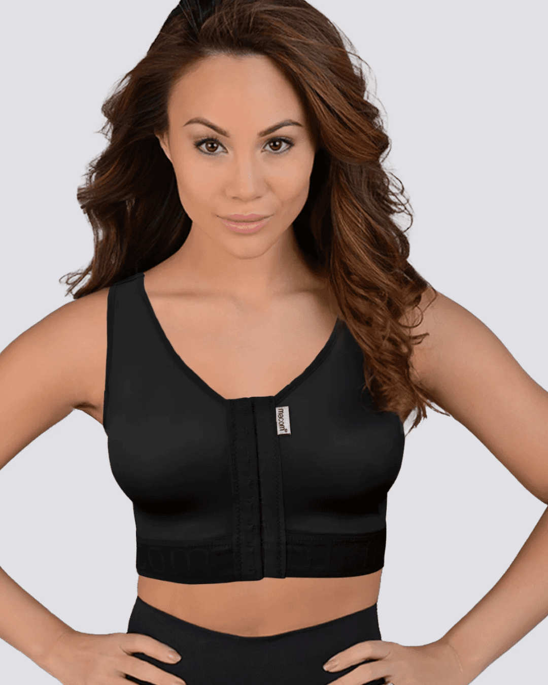 Macom Comfort Bra – Wide strap post-surgery compression bra designed for breast augmentation, reduction, and mastectomy recovery. Adjustable, supportive, and soft for optimal healing